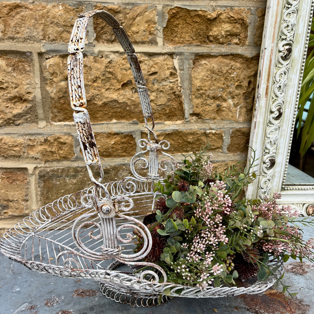 Large Vintage French Wire Basket