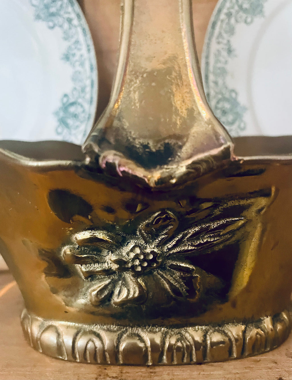 Brass decorative basket
