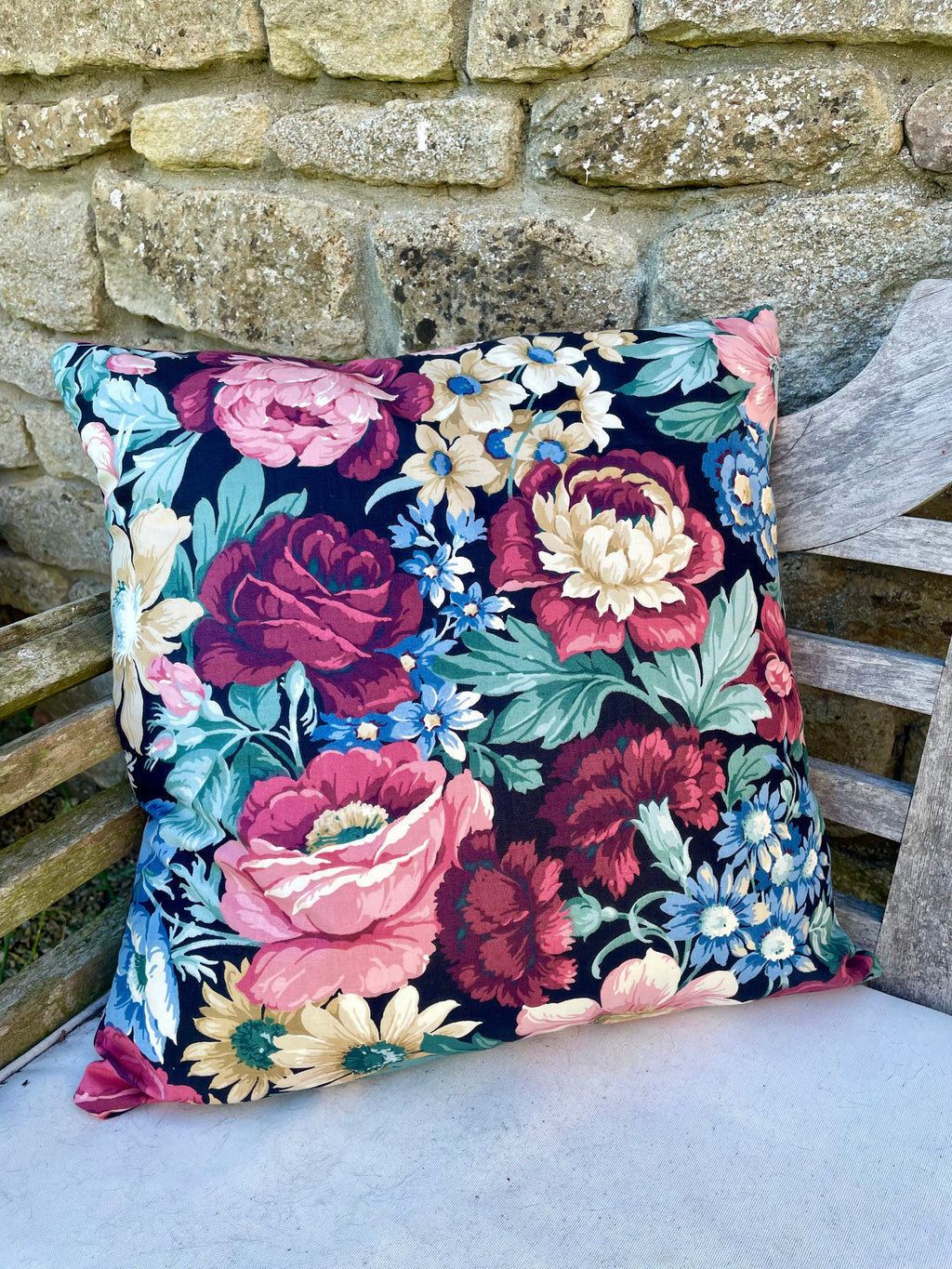 Vintage floral cushion