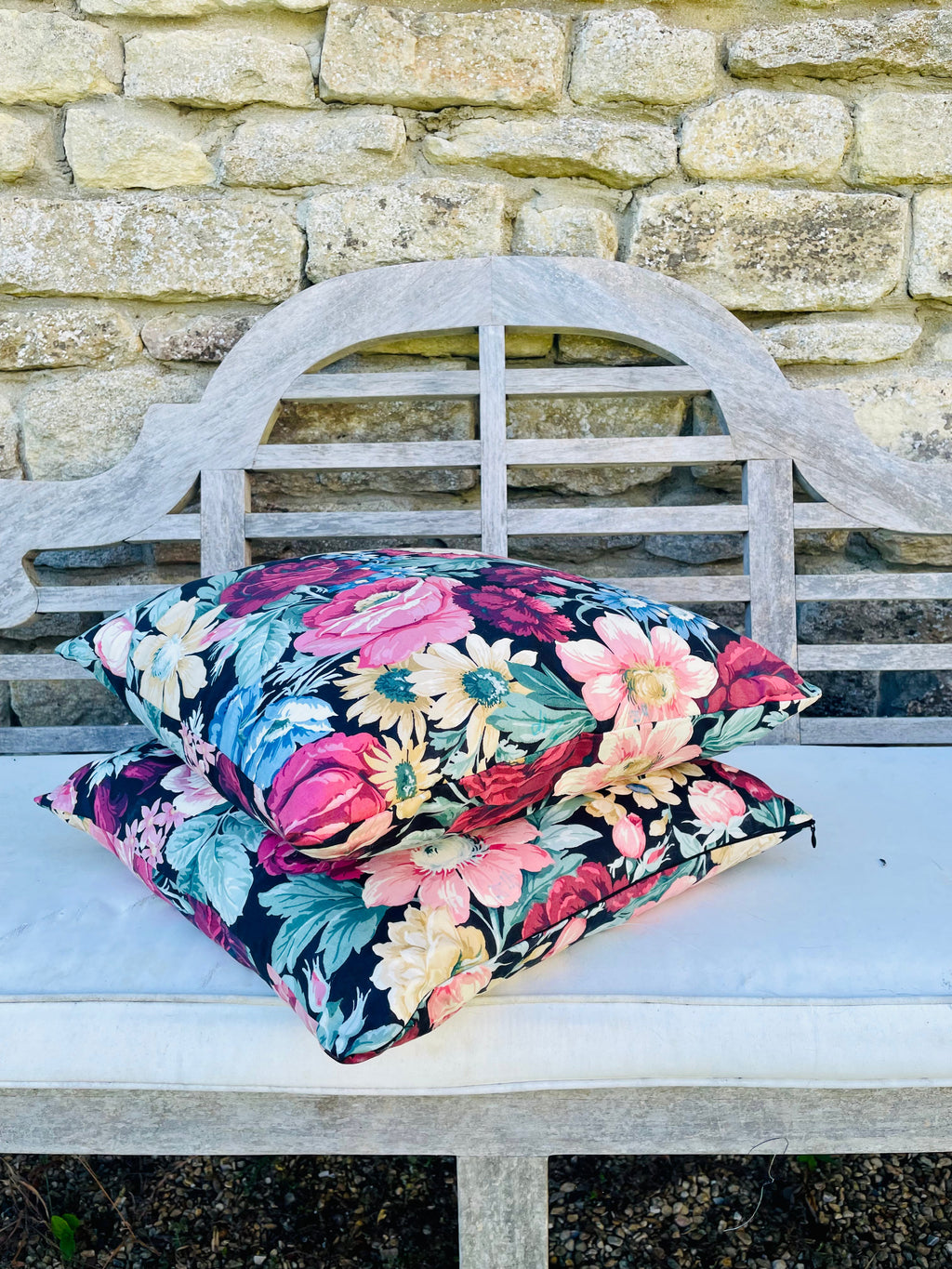 Vintage floral cushion