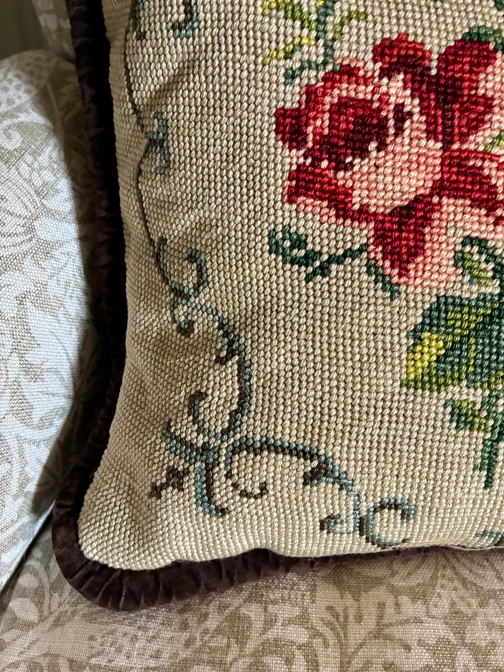 Needlepoint cushion