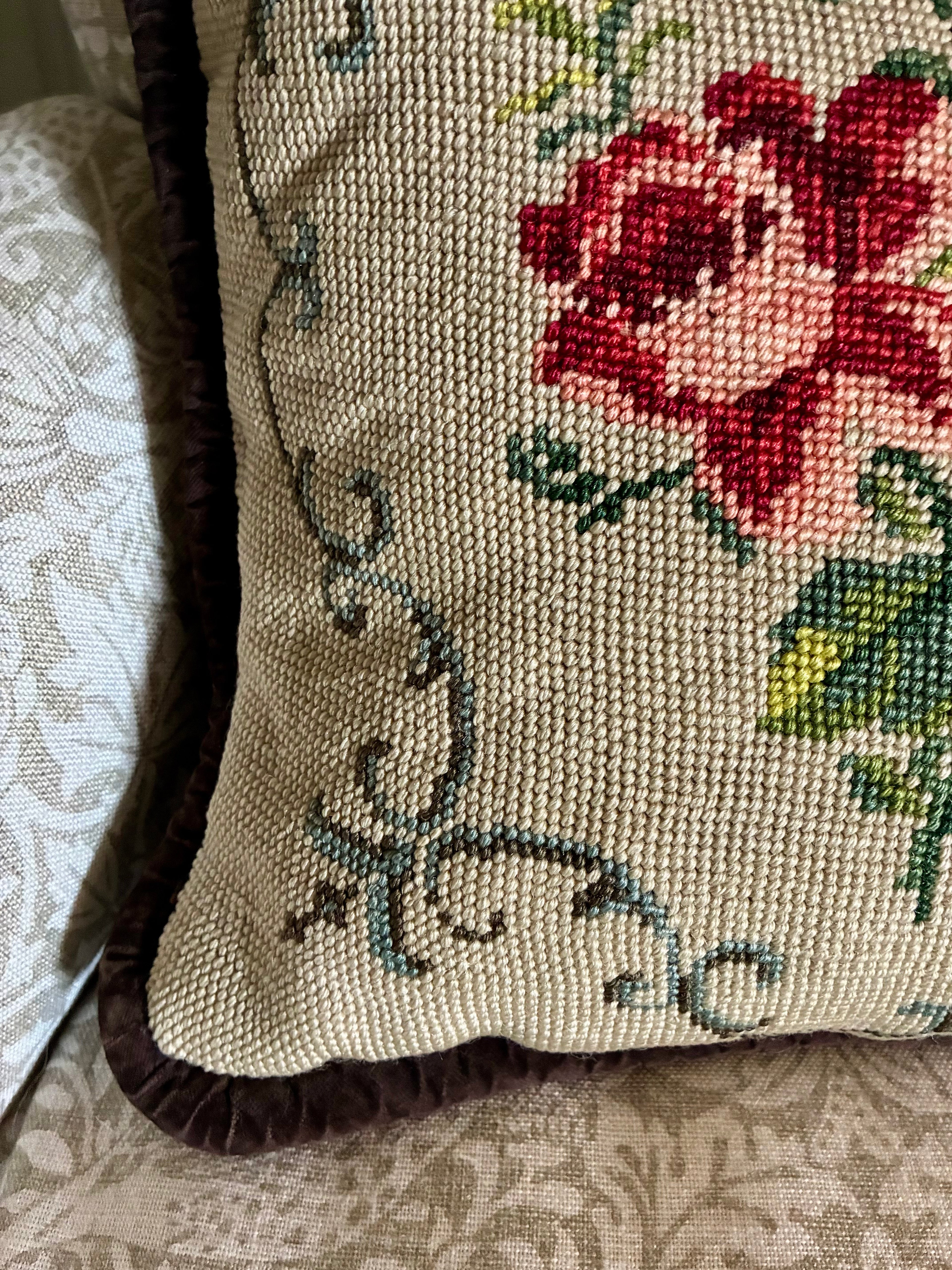 Needlepoint cushion