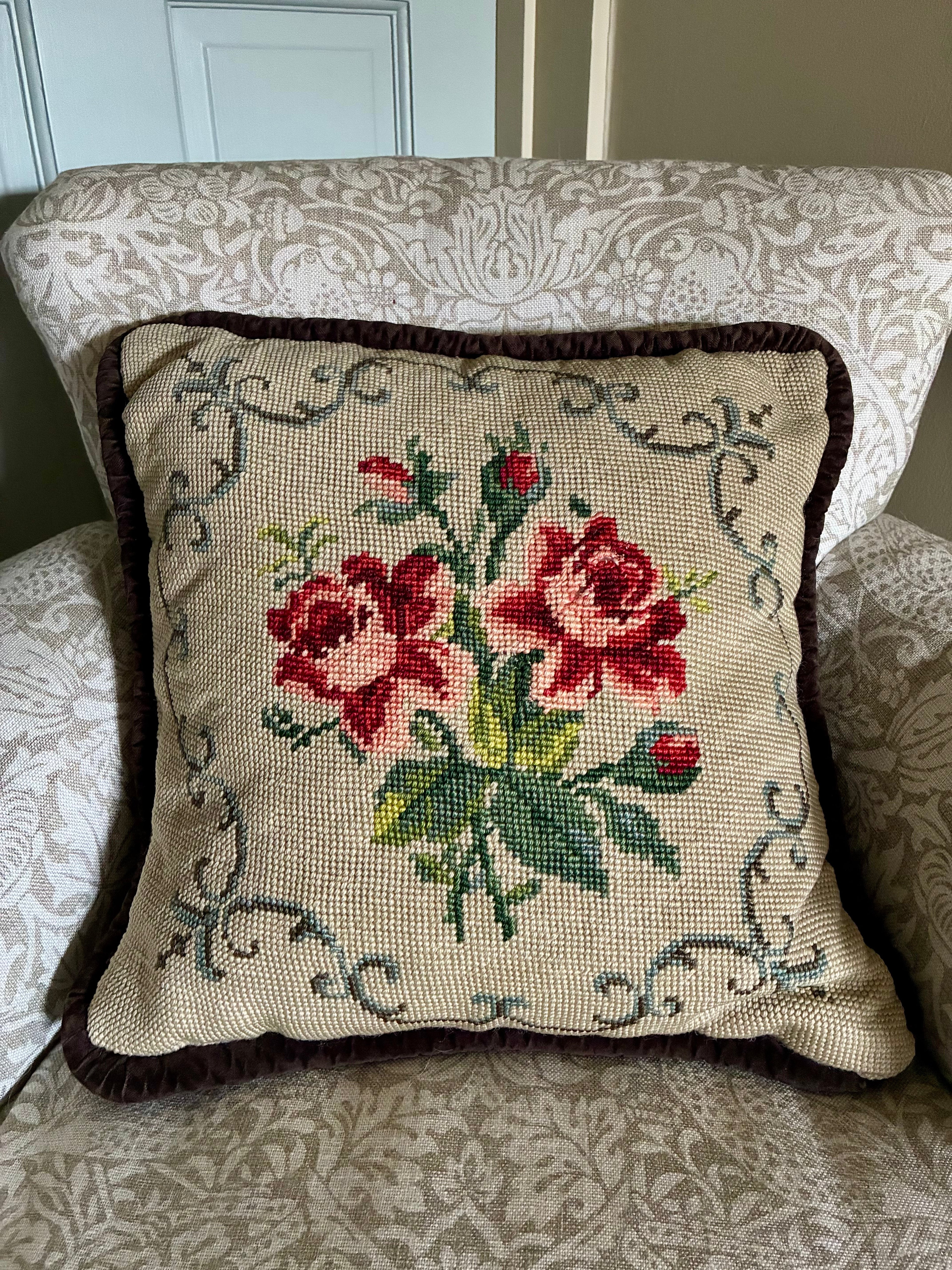 Needlepoint cushion