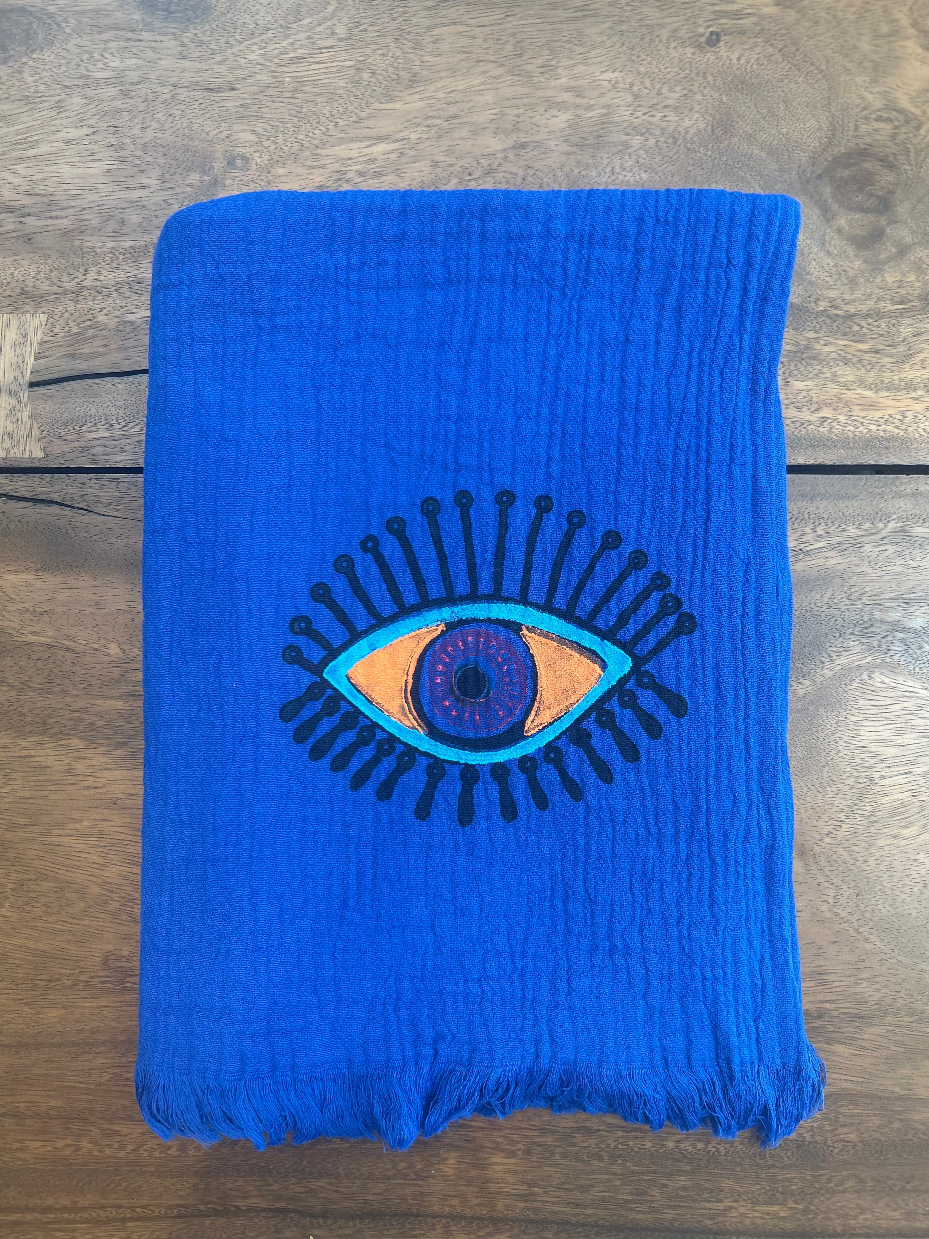 Blue Eye Organic Cotton Peshtemal Towel
