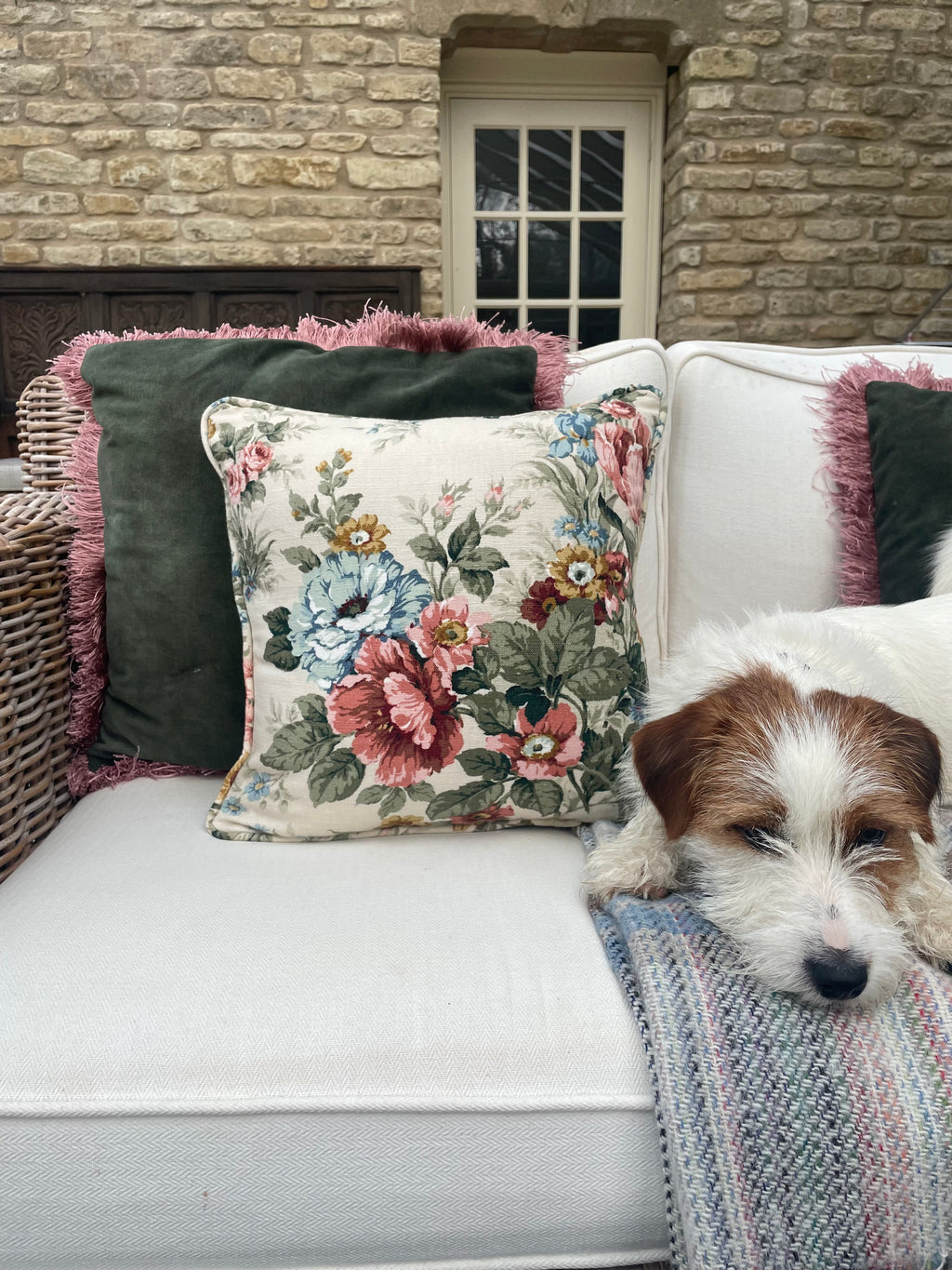 Vintage floral scatter cushion