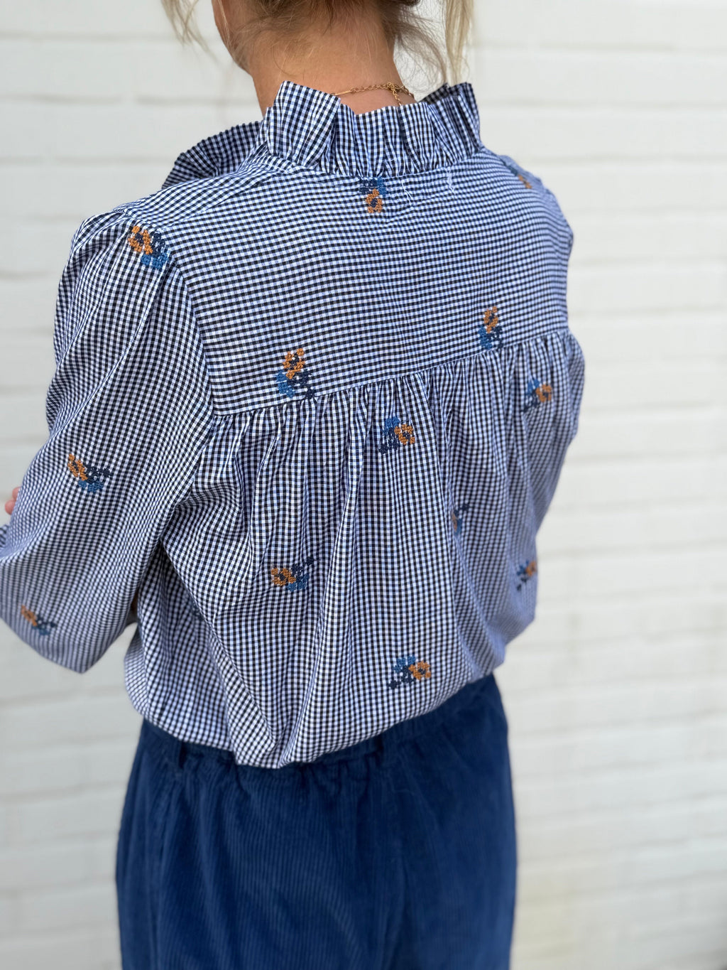 Flower Blue Blouse