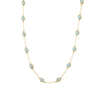 Marilyn Necklace in Gold with Sky blue Topaz