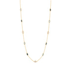 Lola Necklace in Gold with London Blue Topaz, Sky Blue Topaz and  Moonstone