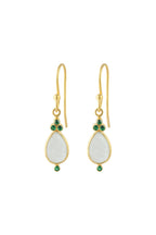 Juniper Drops in Moonstone and Emerald Zirconia