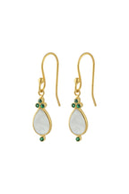 Juniper Drops in Moonstone and Emerald Zirconia
