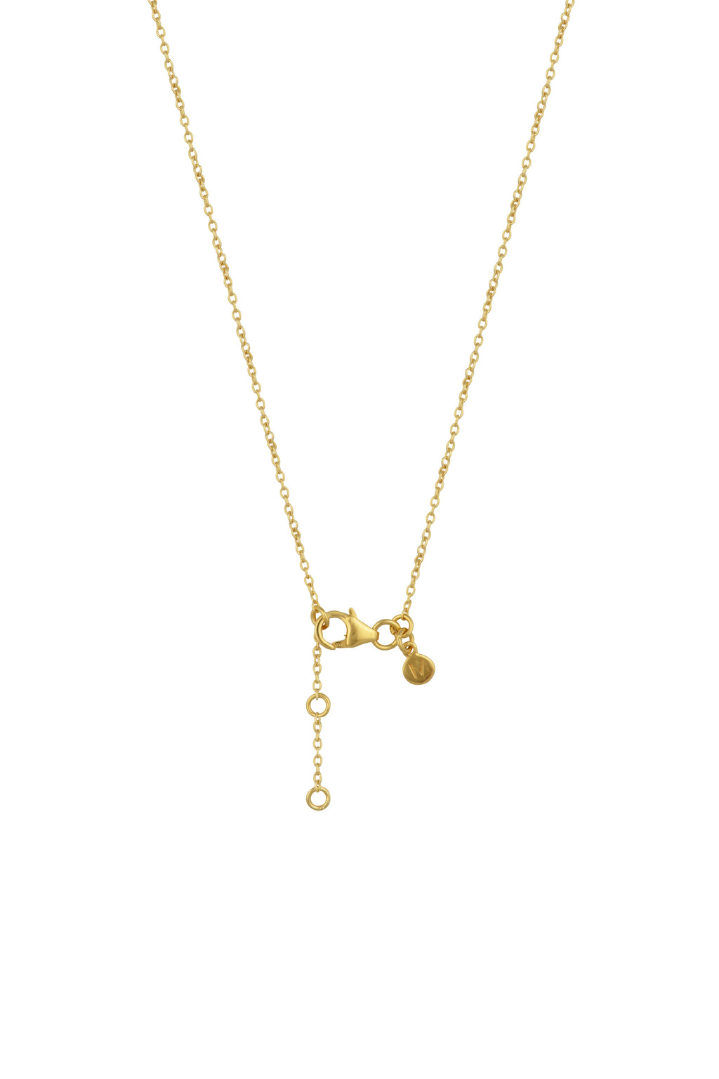The Y Drop Necklace in Gold and Zirconia