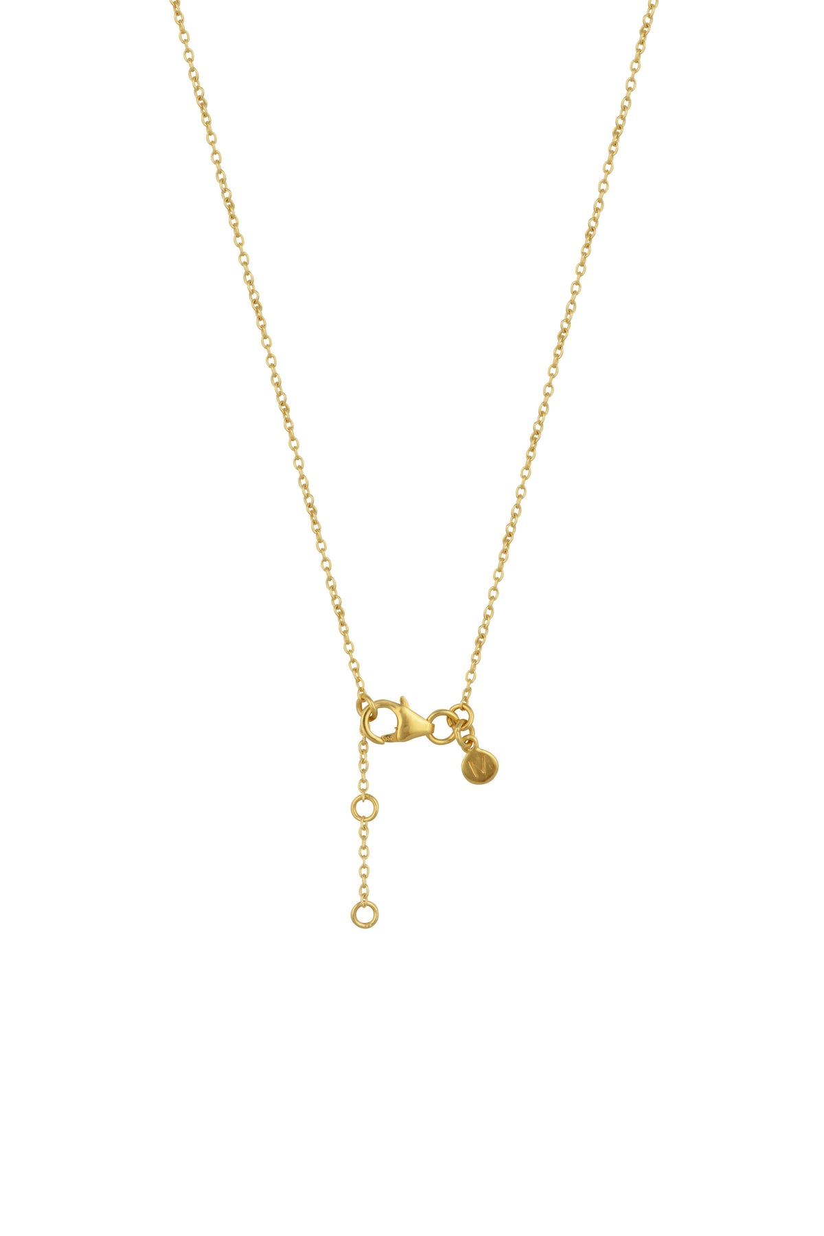 The Y Drop Necklace in Gold and Zirconia