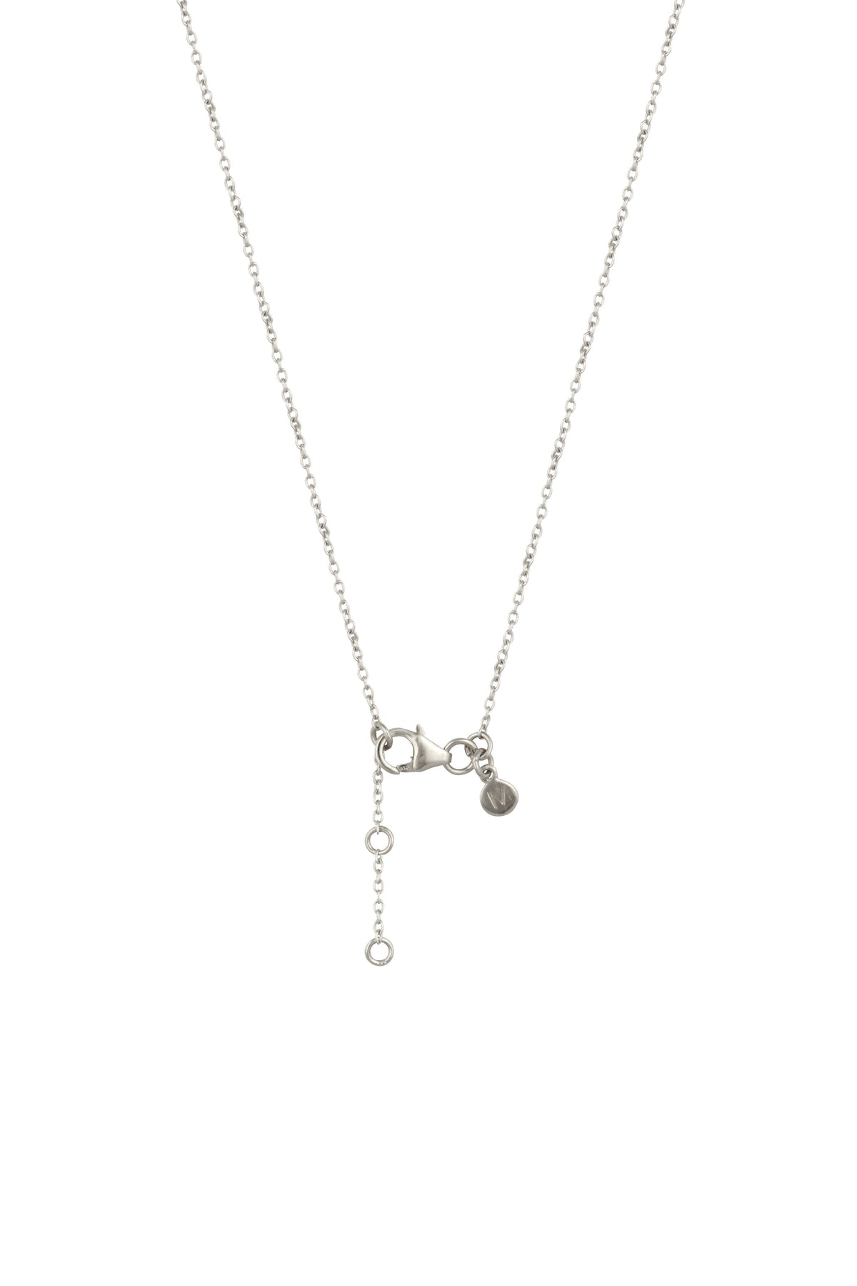 The Y Drop Necklace in Silver and Zirconia
