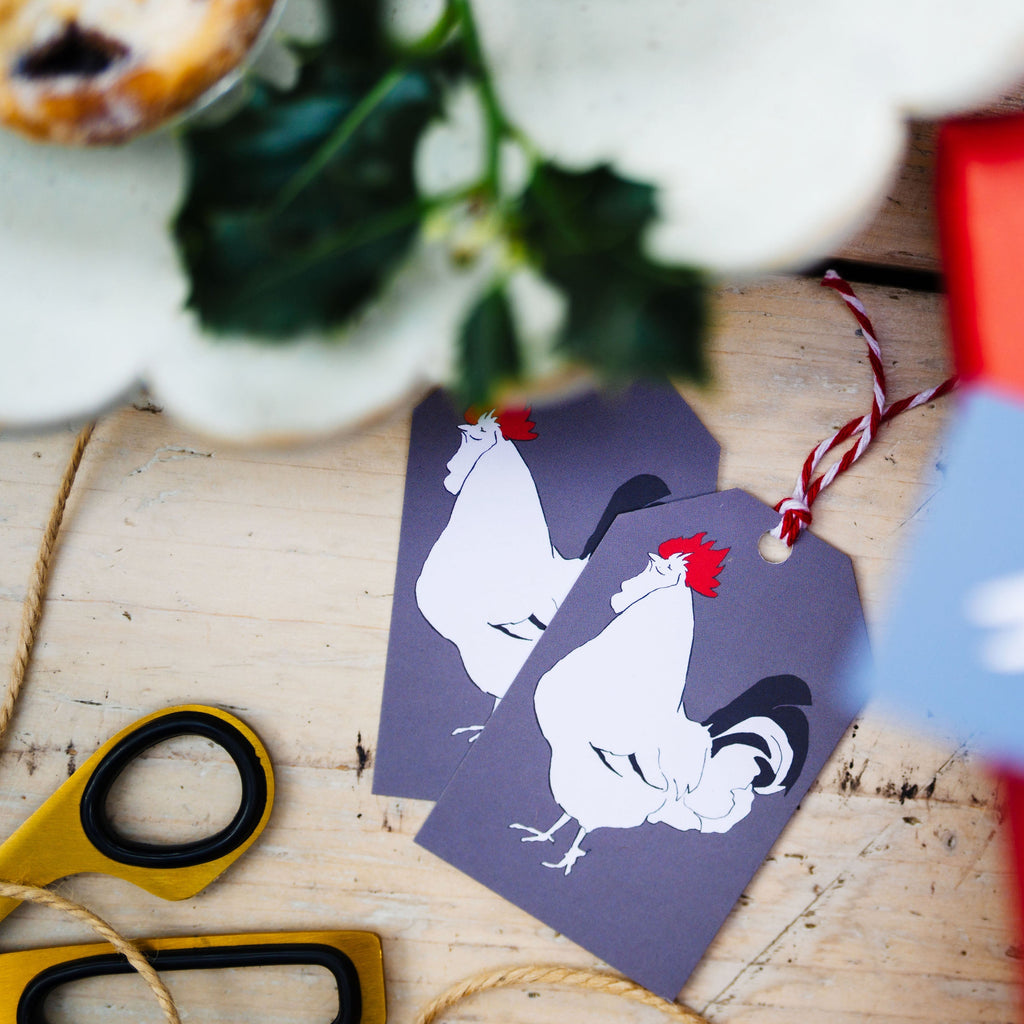 Grey Sussex Hen Gift Tags