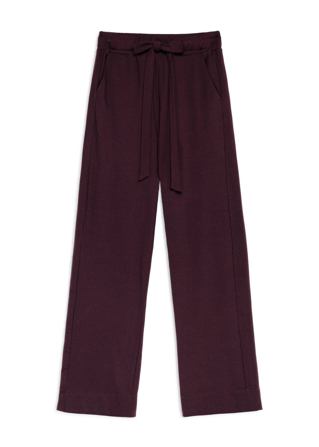 GODDESS wide leg trousers, burgundy