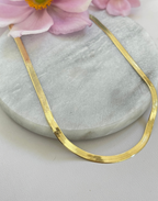 Gold Herringbone Necklace