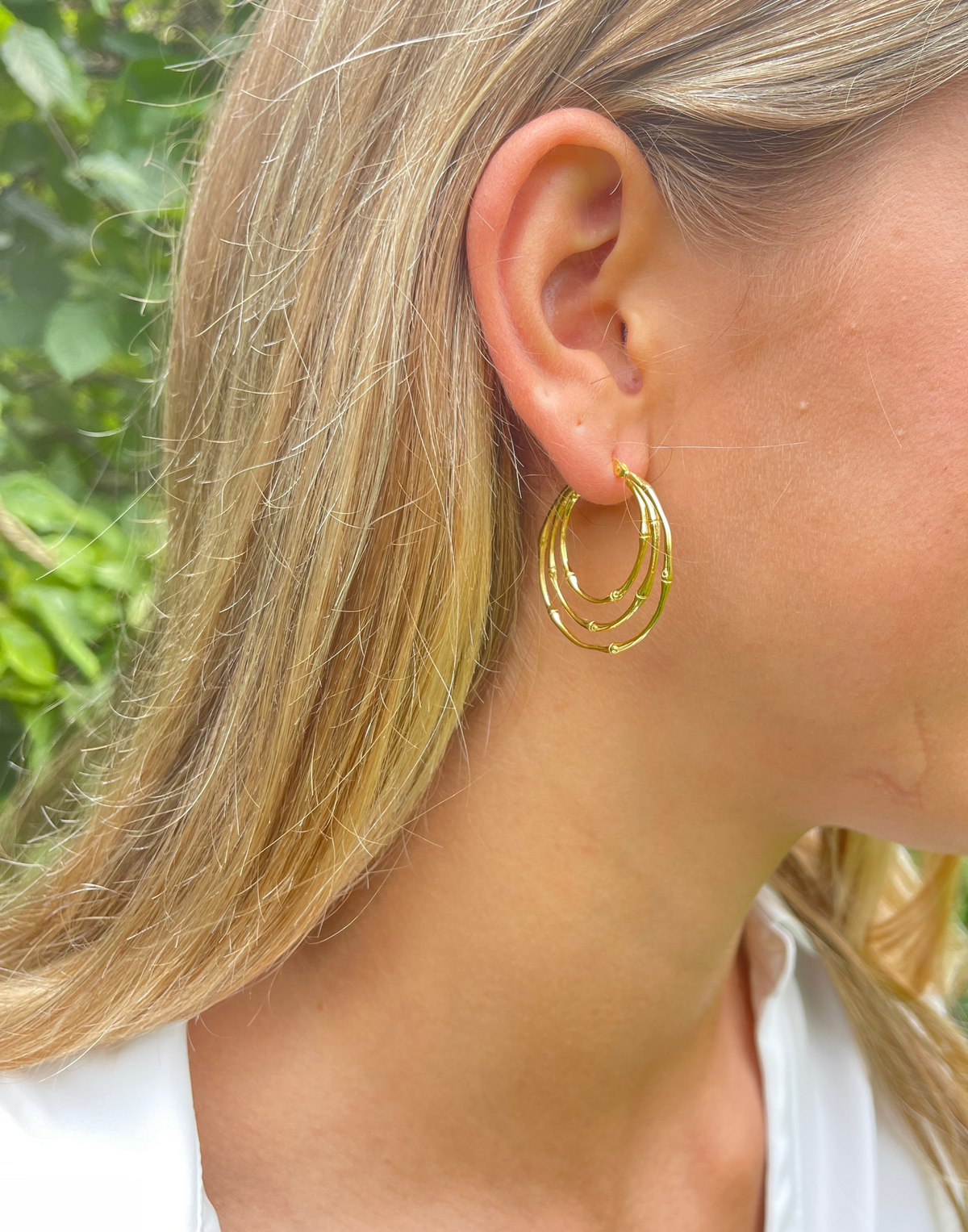 Gold Multi Ring Hoops