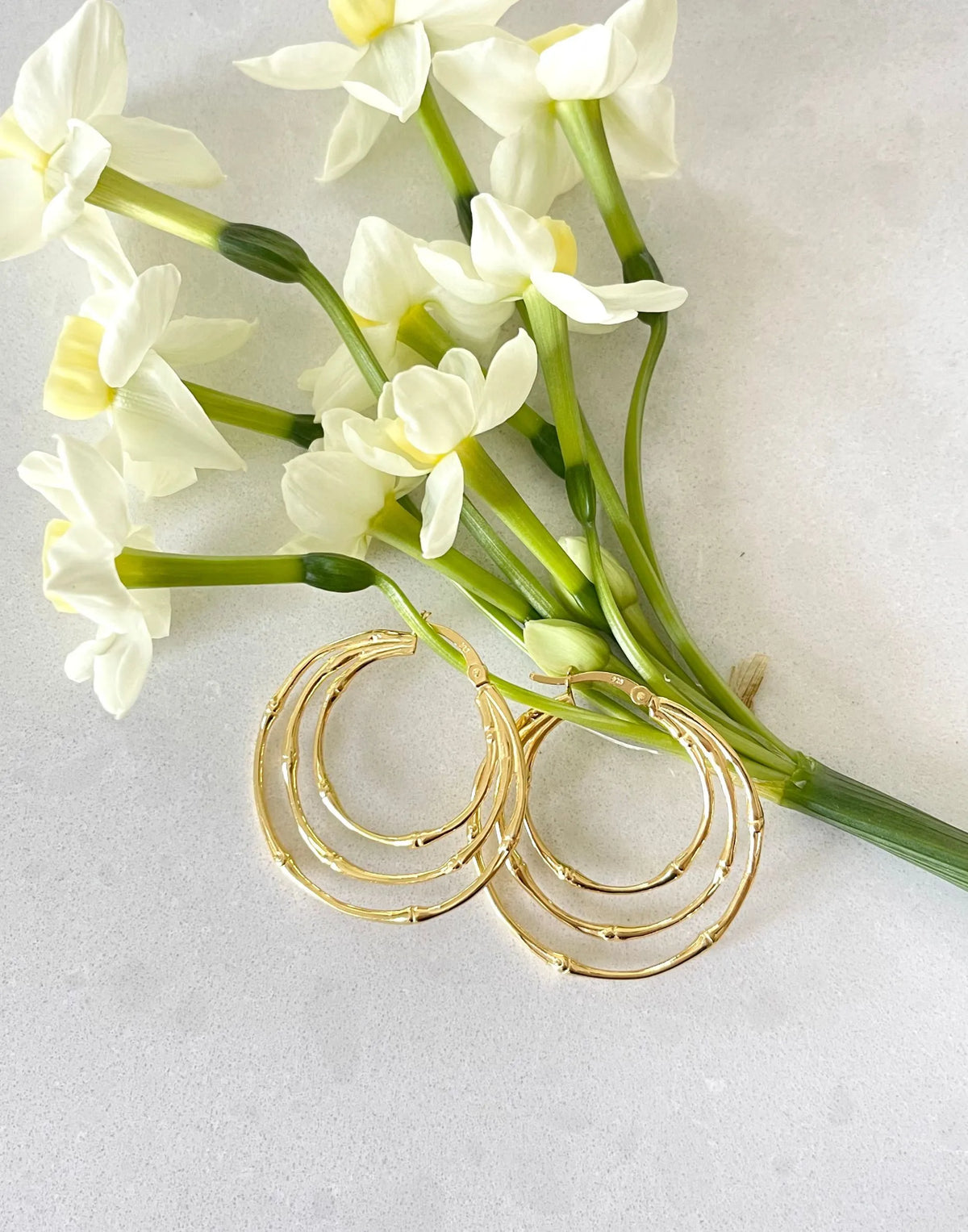 Gold Multi Ring Hoops