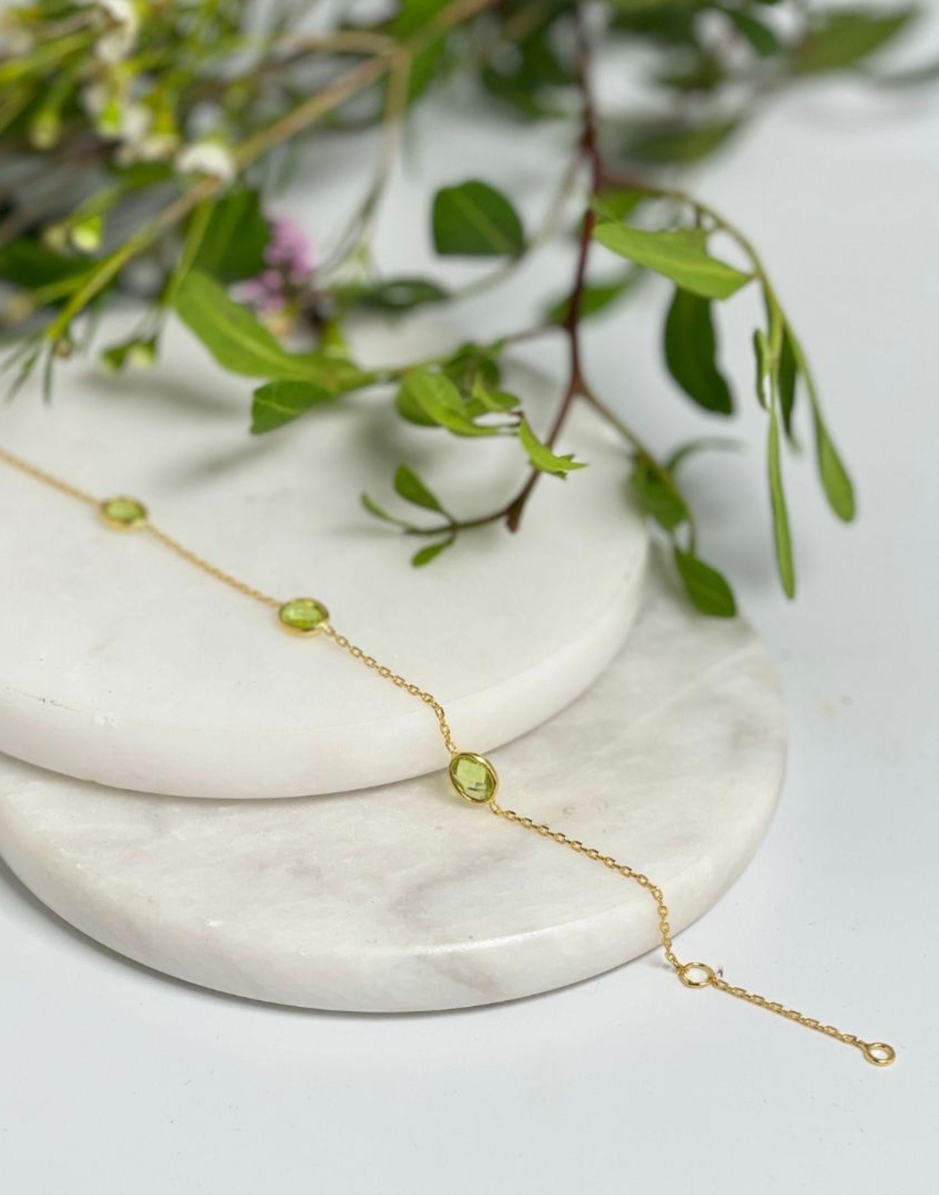 Gold Peridot Bracelet