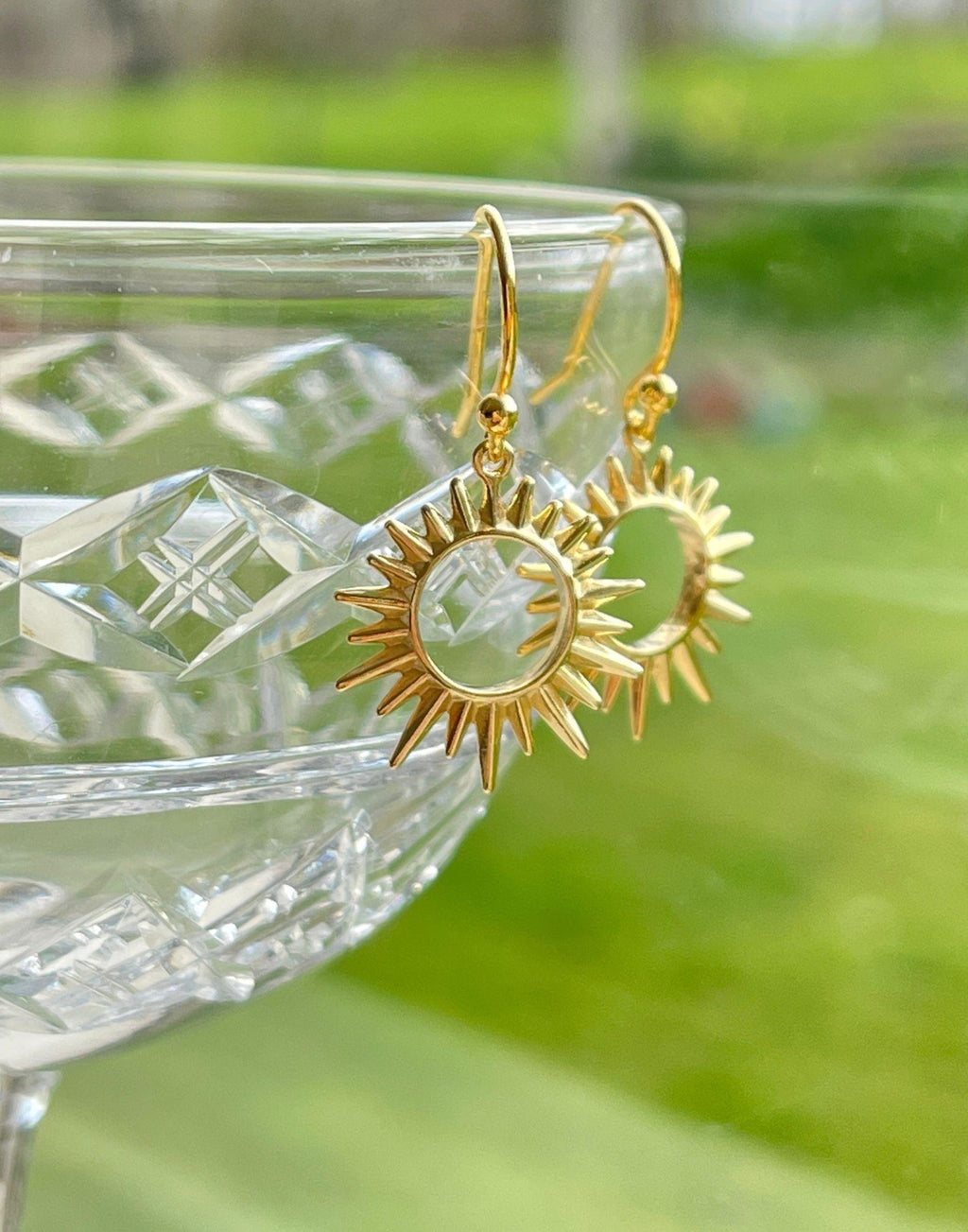 Gold Sun Earrings