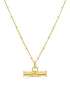 Gold T Bar Necklace