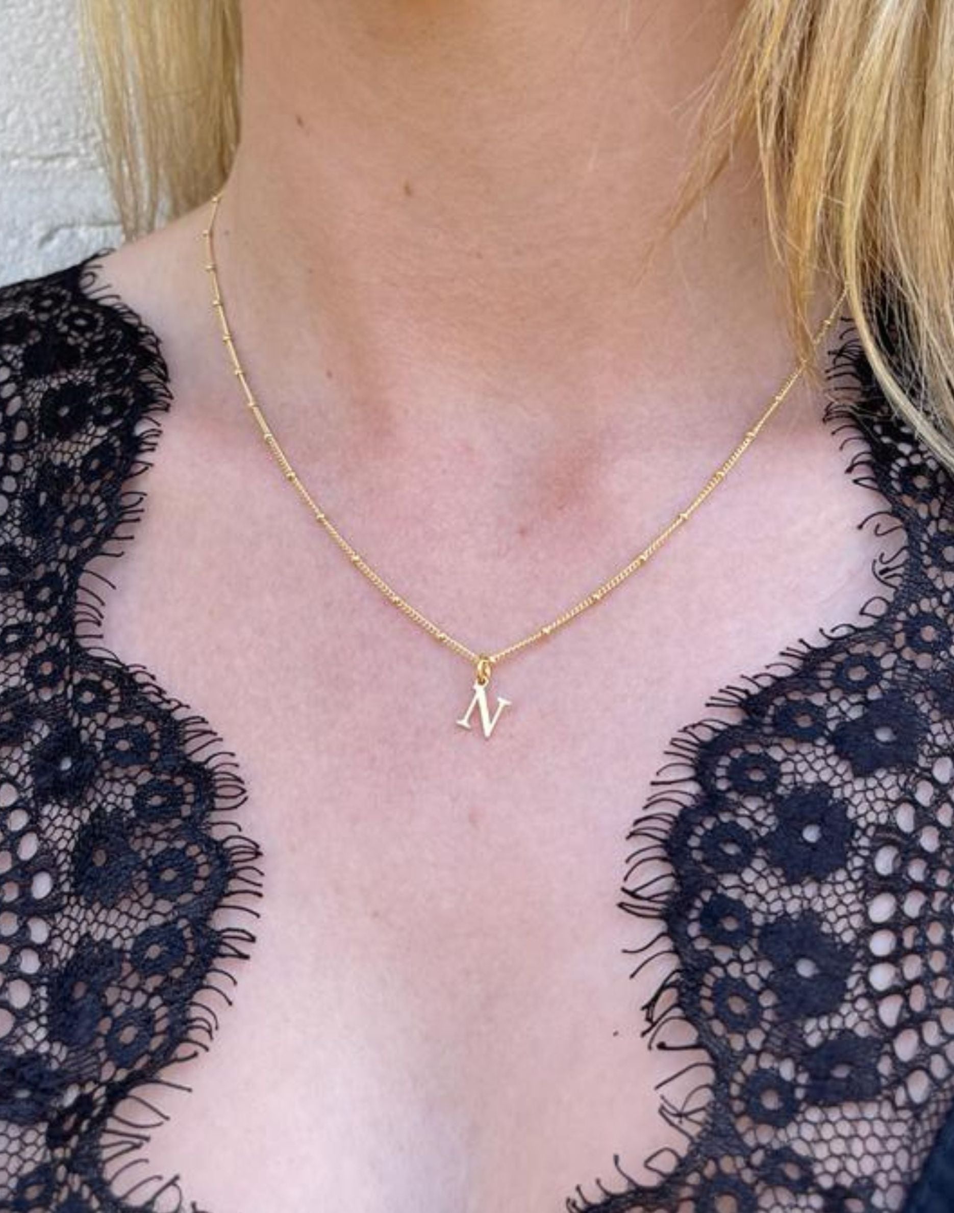 Gold Initial Necklace