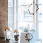 Golden Brass Leaf Metal Wreath | 20cm