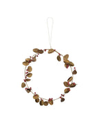 Golden Brass Leaf Metal Wreath | 20cm