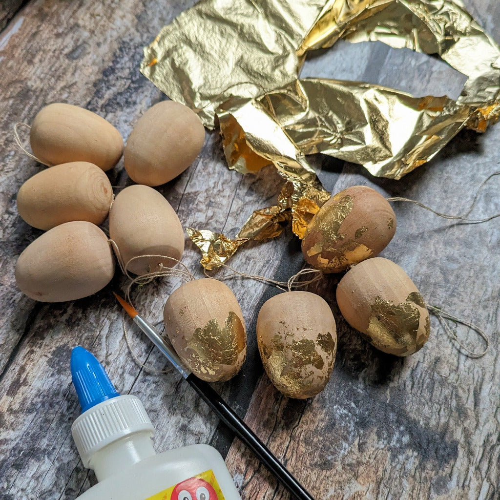Golden Easter Eggs - Wooden & Gold Leaf Egg Craft Kit