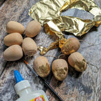 Golden Easter Eggs - Wooden & Gold Leaf Egg Craft Kit