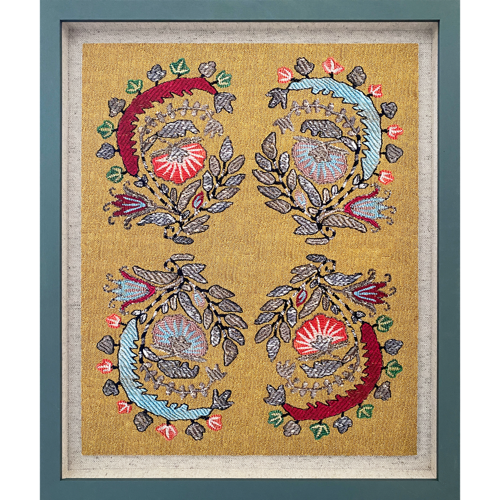 Goldwork Framed Embroidery Print
