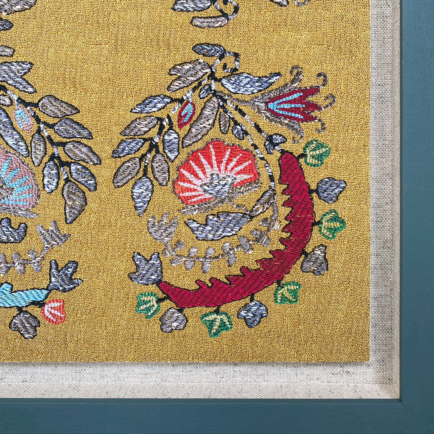 Goldwork Framed Embroidery Print