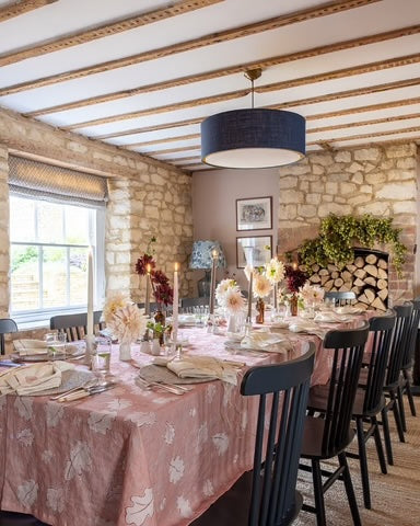 Grace Tablecloth - Pink Linen