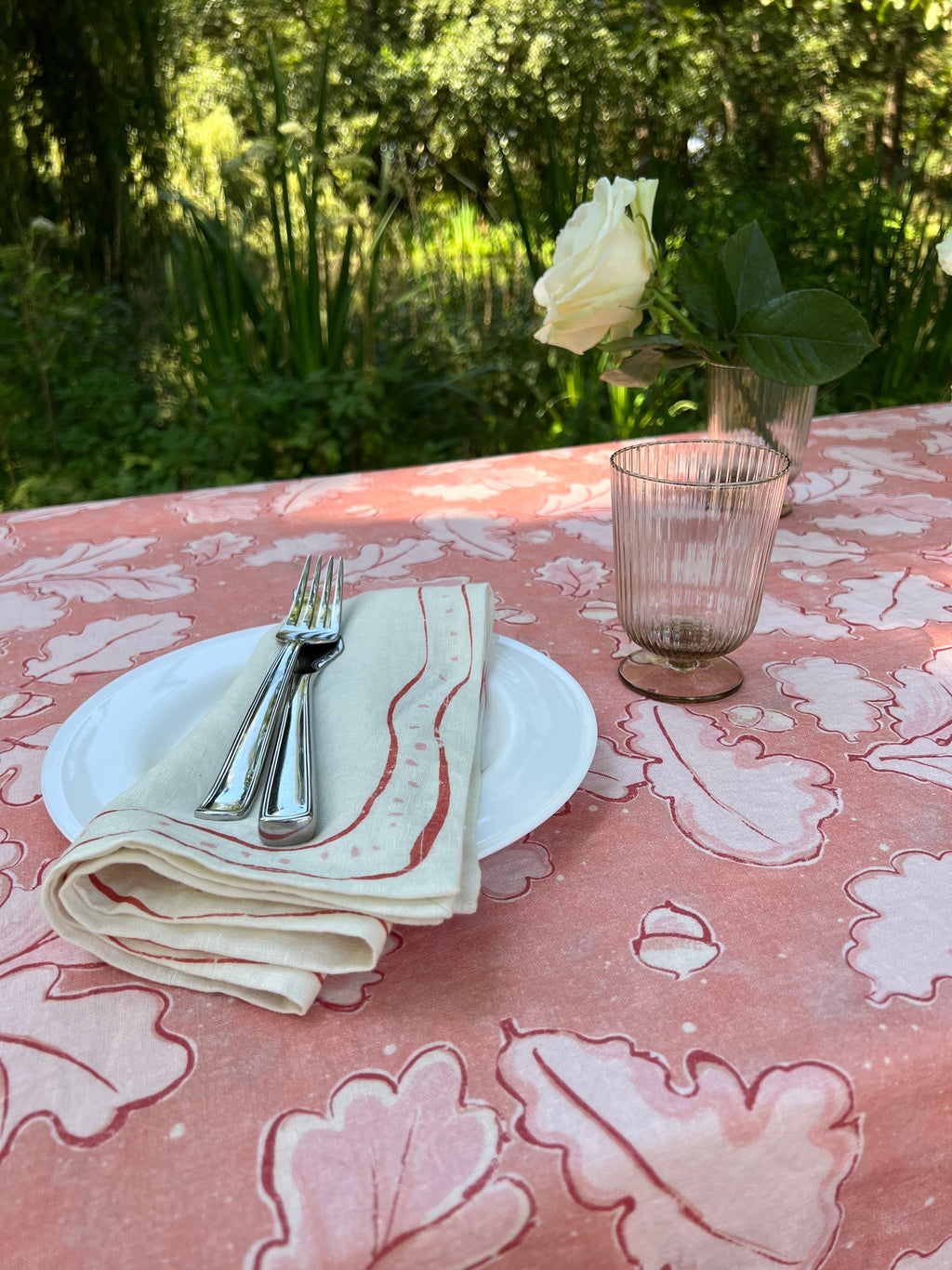 Grace Tablecloth - Pink Linen