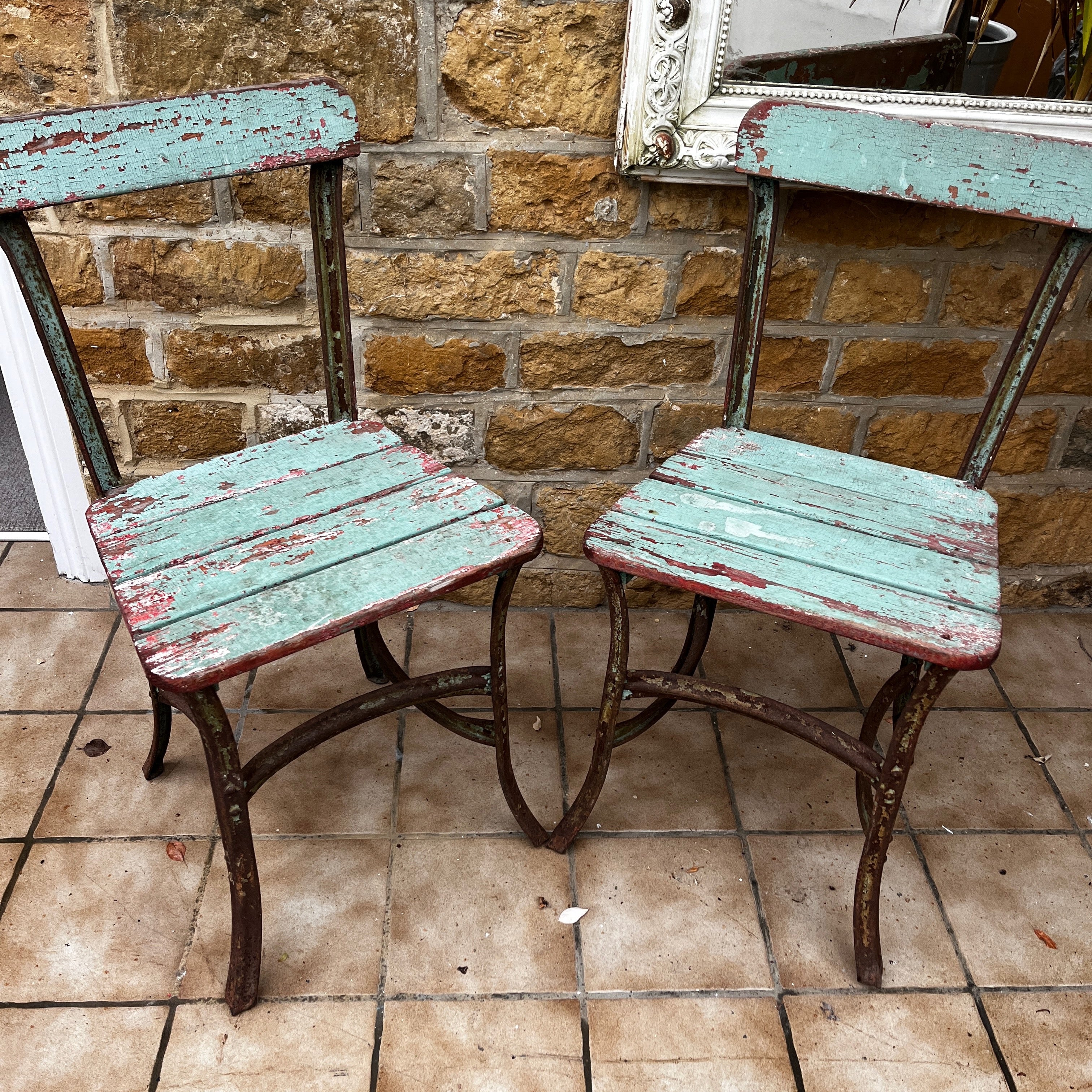 A Pair of Antique Garden Chairs