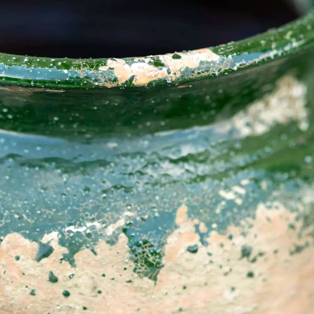 Green Glaze Terracotta  Urn Vase | 27cm