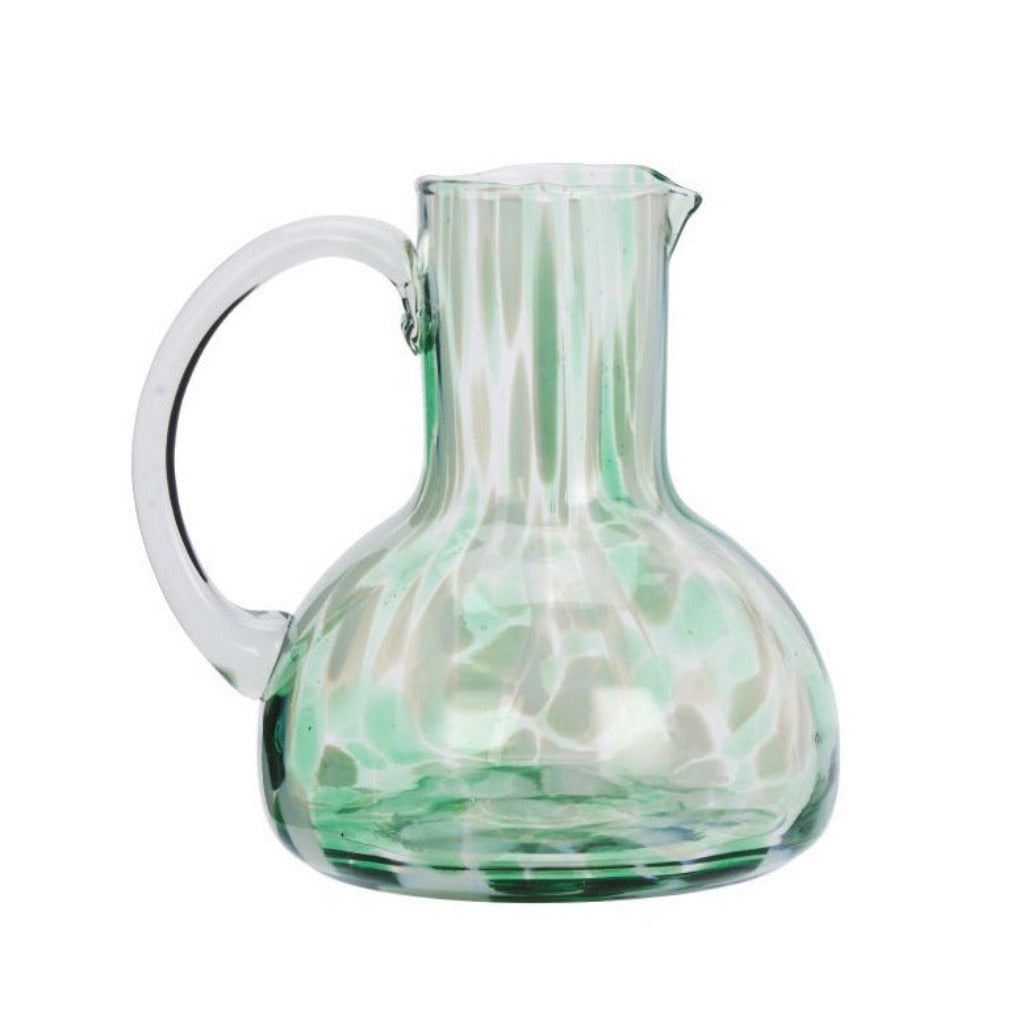Green Marble Speckled Glass Jug | 900Ml