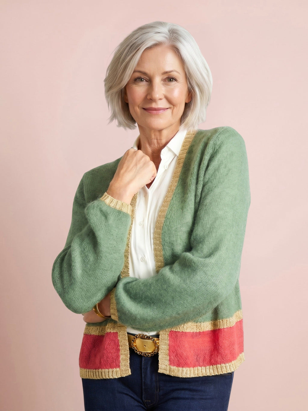 Sophie Cardigan with Lurex Trim