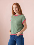 Original Rosie Knitted Tank Top with Lurex Trim