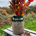 Green Glaze Terracotta  Urn Vase | 27cm