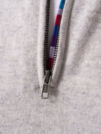 The Jivu Grey Quarter Zip Jumper - Wool & Cashmere