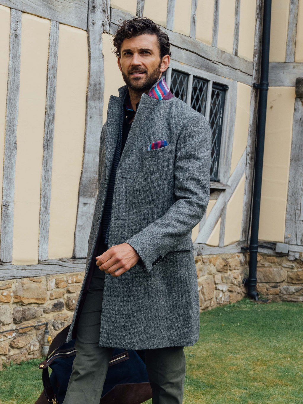 Charcoal-Grey Wool Overcoat