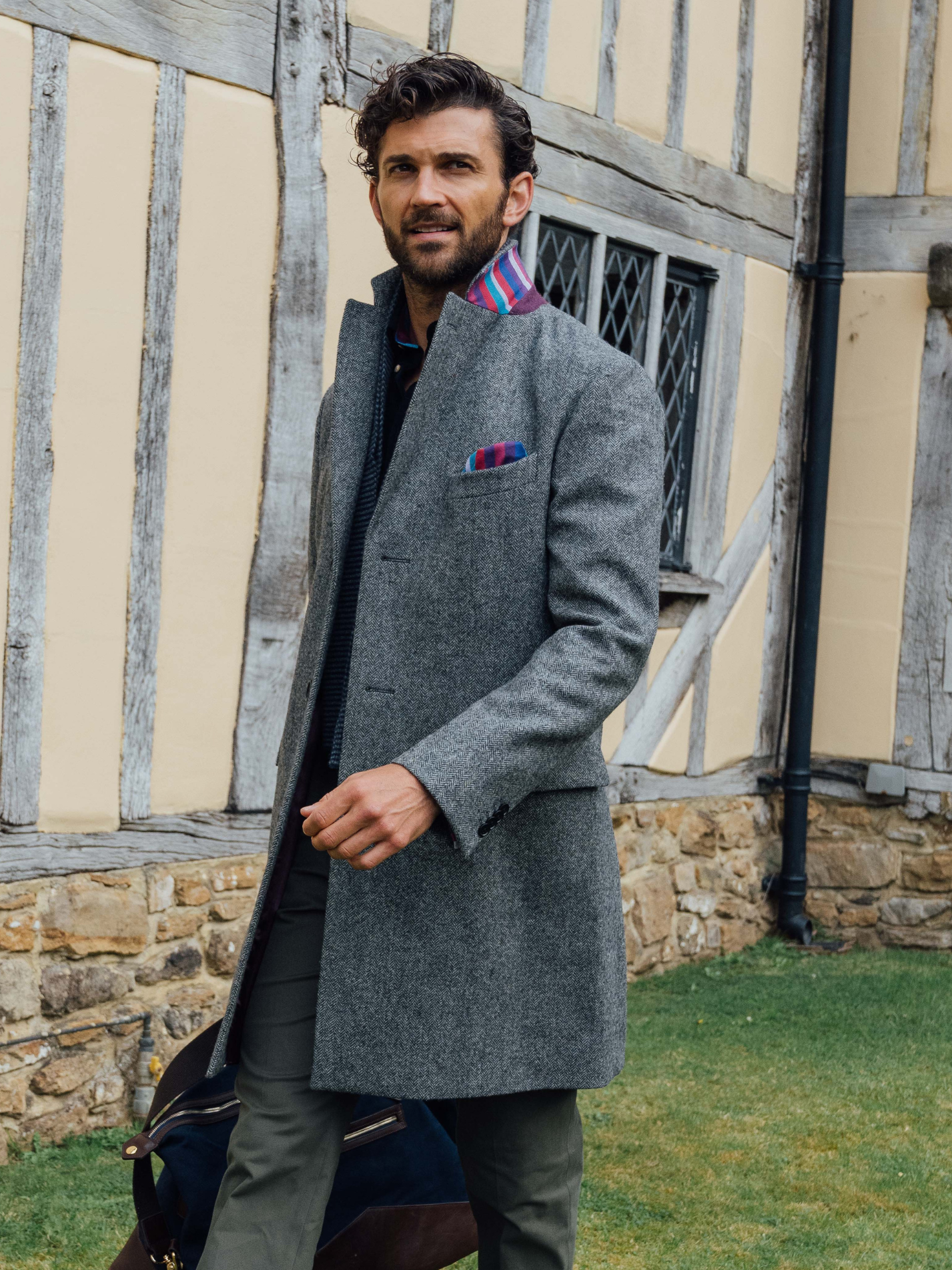 Charcoal-Grey Wool Overcoat