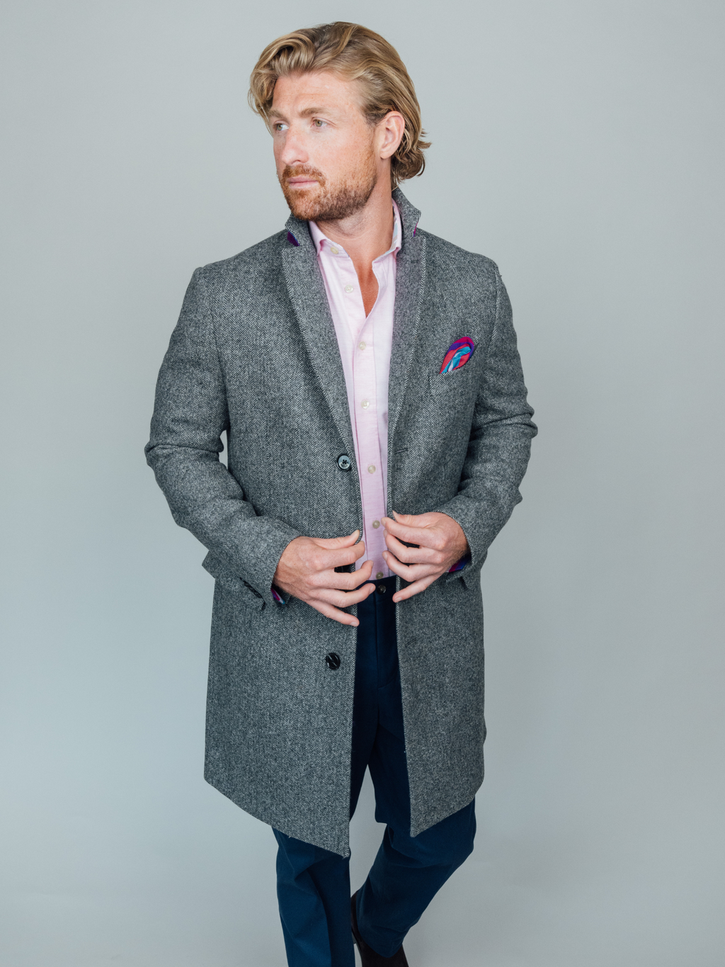 Charcoal-Grey Wool Overcoat
