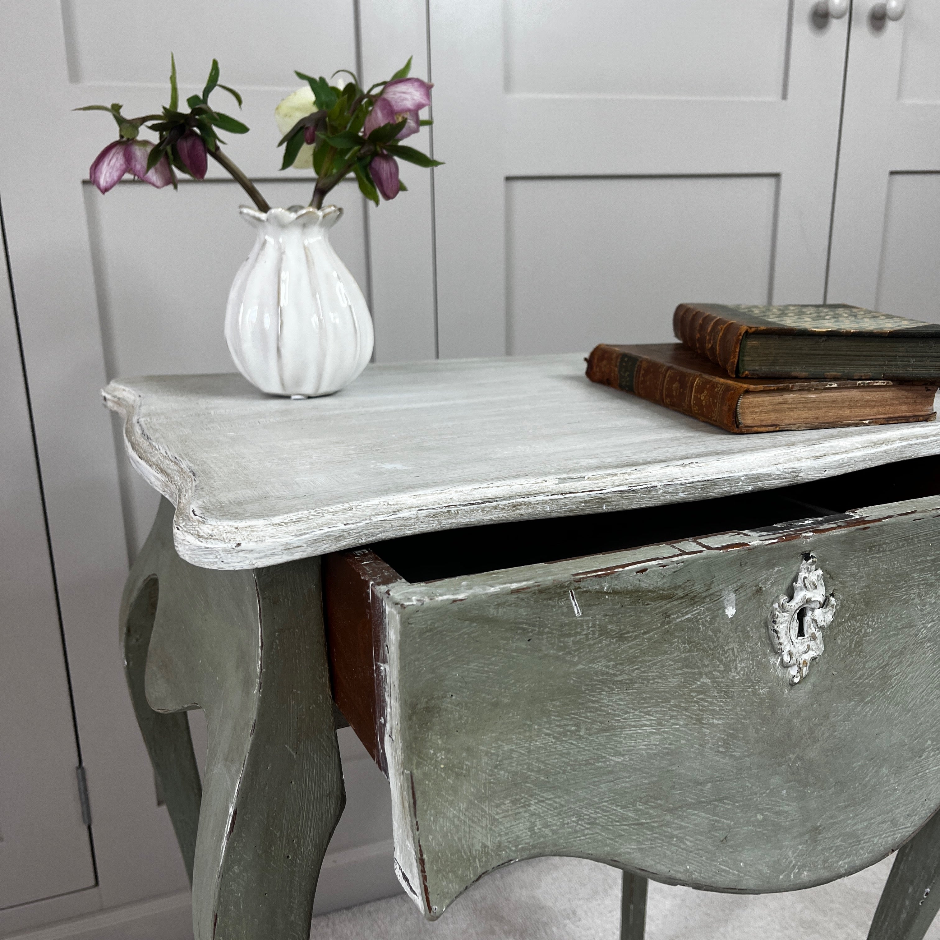 Vintage Gustavian Style Bedside Cabinet