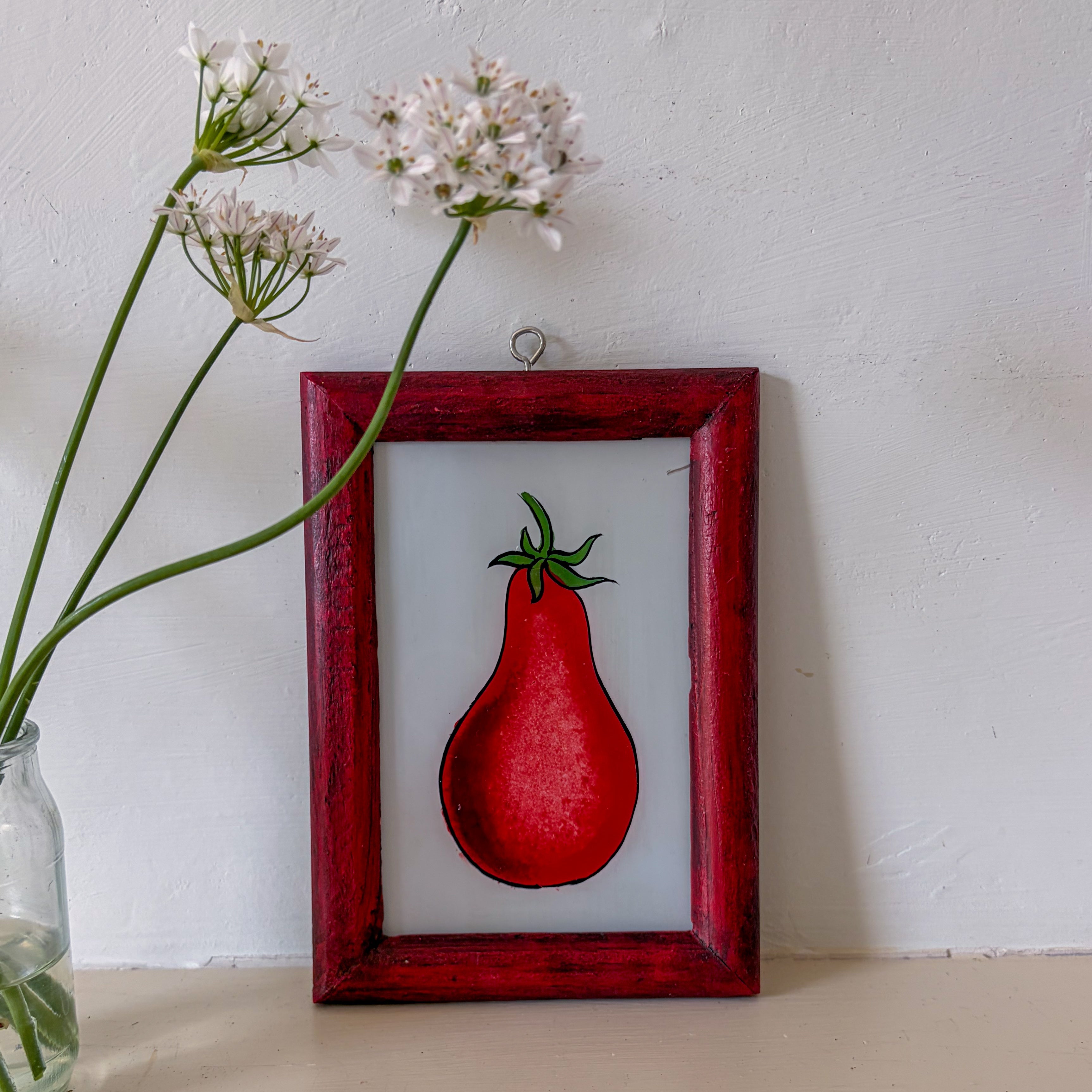 HERITAGE TOMATO Indian glass painting
