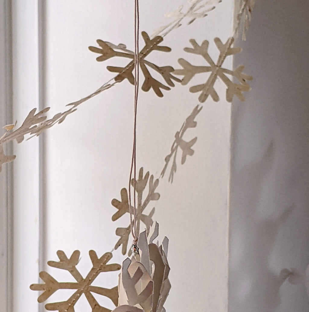 Handmade Snowflake Paper Garland | Fair Trade
