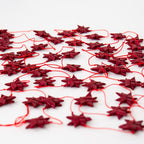 Red Handwoven Natural Star Garland - Fair Trade | 4.5Mtr