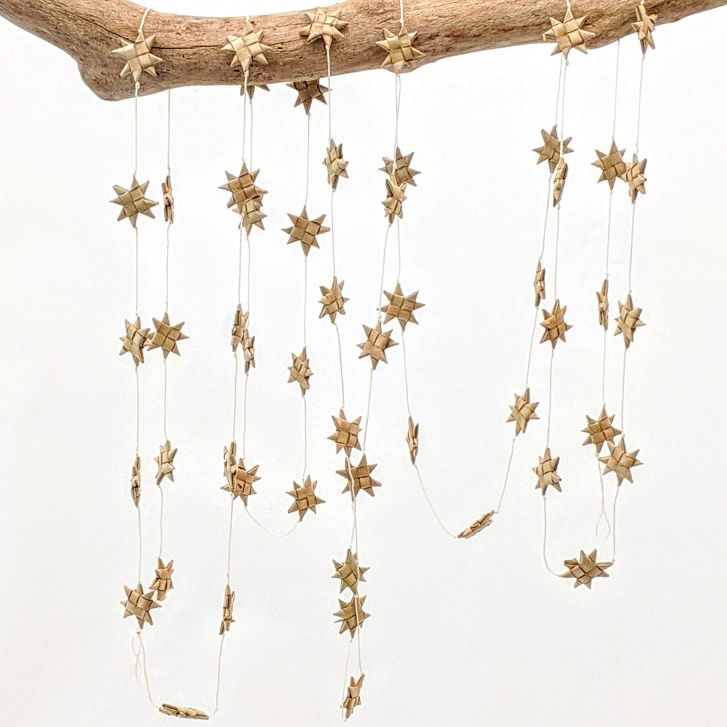 Natural Handmade Star Garland - Fair Trade | 4.5Mtr
