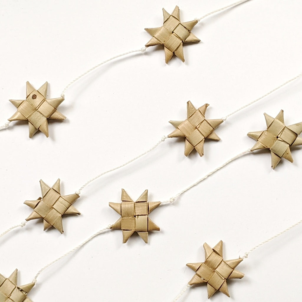 Natural Handmade Star Garland - Fair Trade | 4.5Mtr